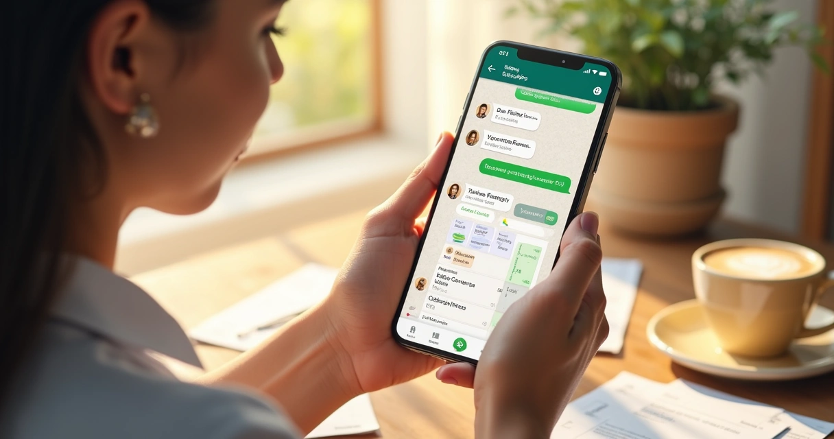 Tela de chat do WhatsApp mostrando anotações financeiras 