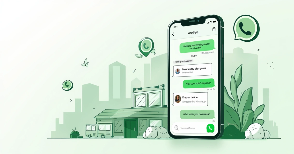 Tela de conversa de atendimento personalizada no WhatsApp