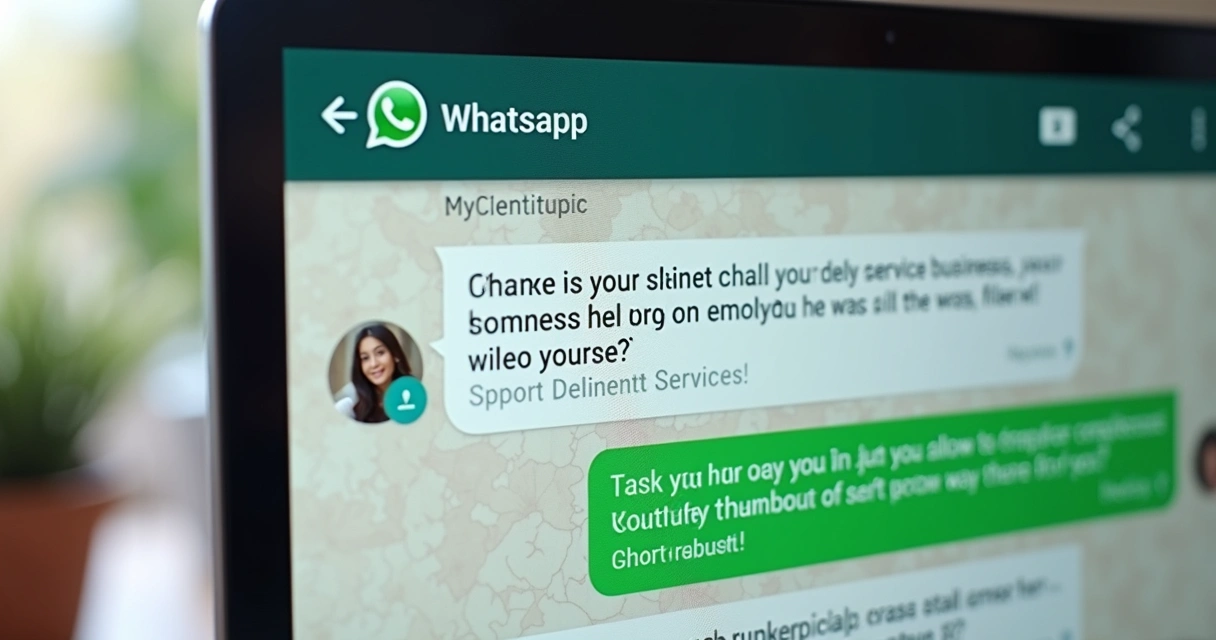 Tela de conversa de WhatsApp entre empresa e cliente 