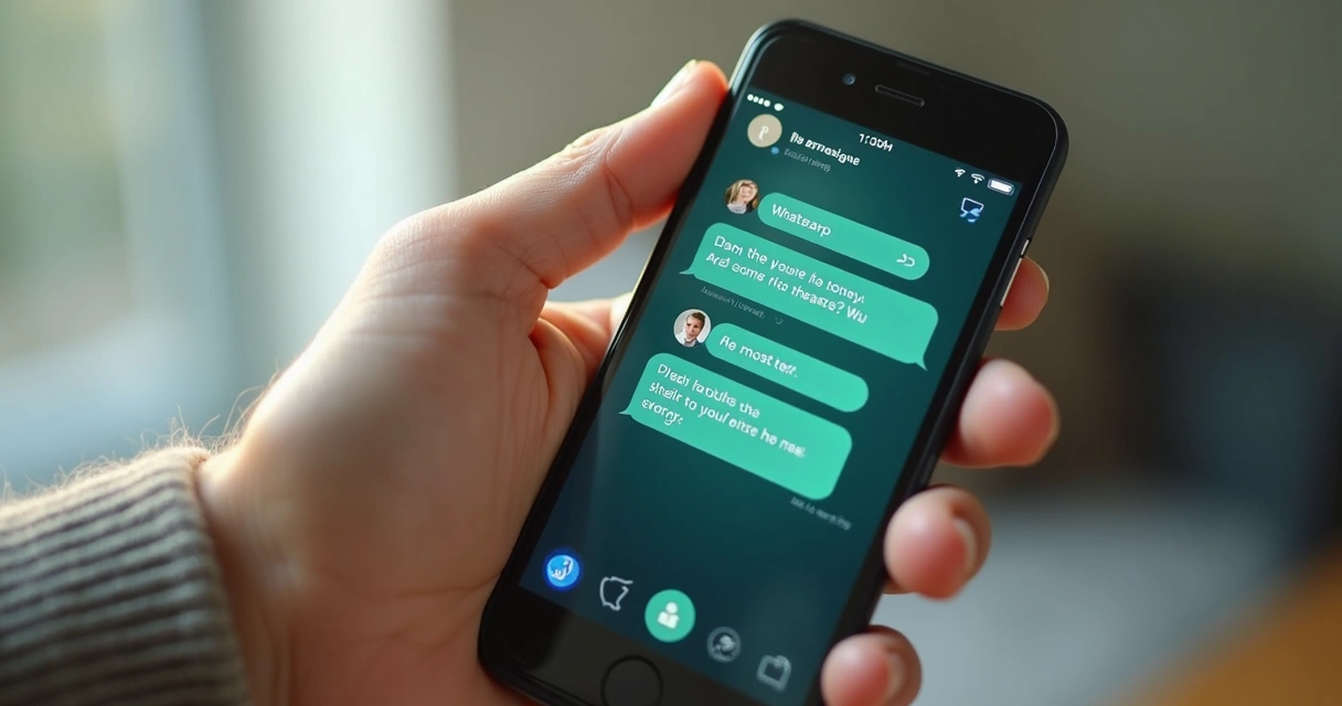 Tela de WhatsApp com conversa de vendas 