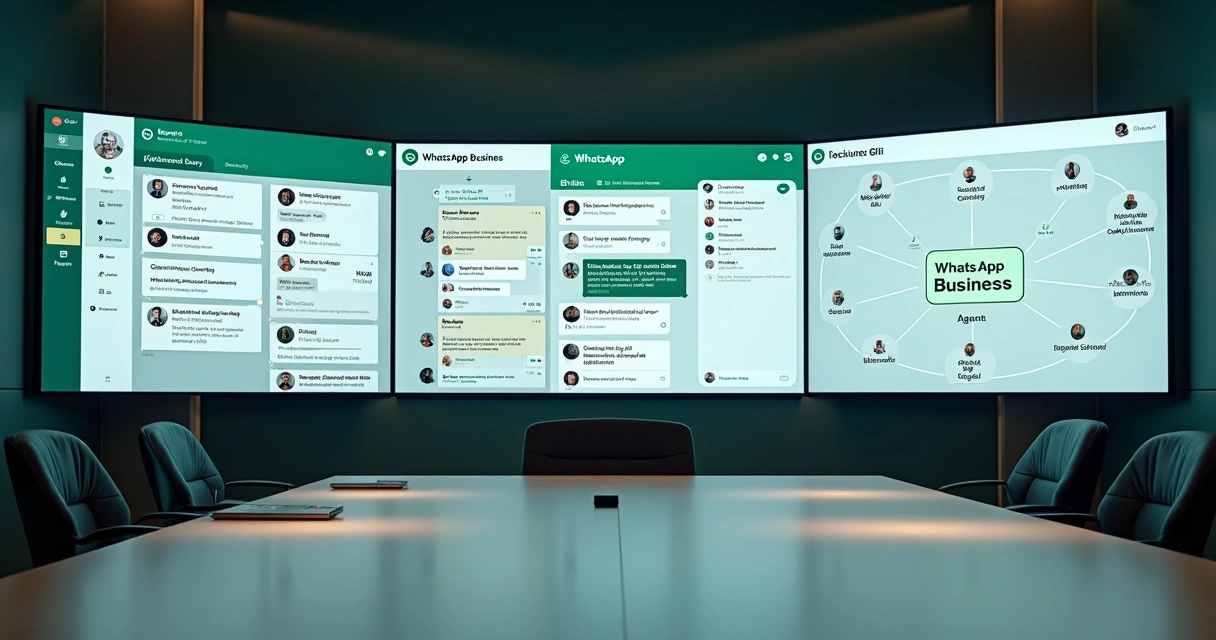 Comparação entre WhatsApp pessoal, Business App e API com múltiplos usuários e automação. 