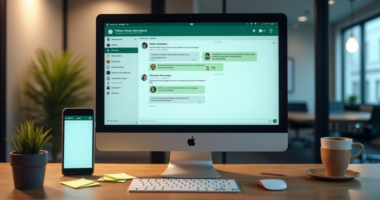 Tela de computador exibindo interface de disparo profissional de mensagens no WhatsApp 