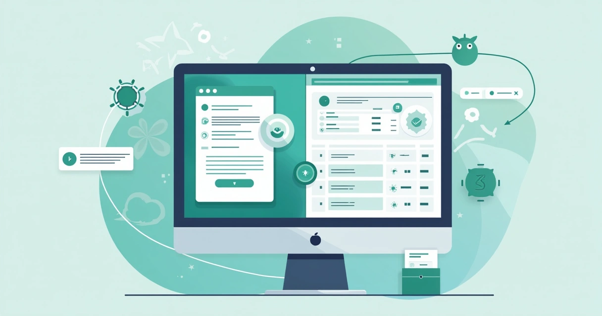 Tela de computador mostrando integração entre WhatsApp e sistema ERP 