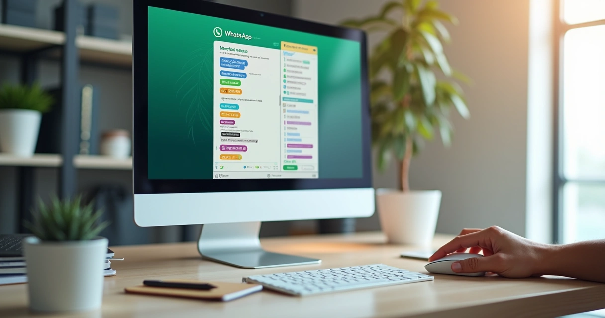 Tela de WhatsApp mostrando conversas organizadas por etiquetas coloridas 