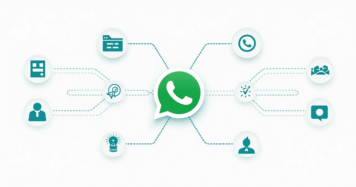 Fluxograma mostrando etapas do atendimento automatizado no WhatsApp
