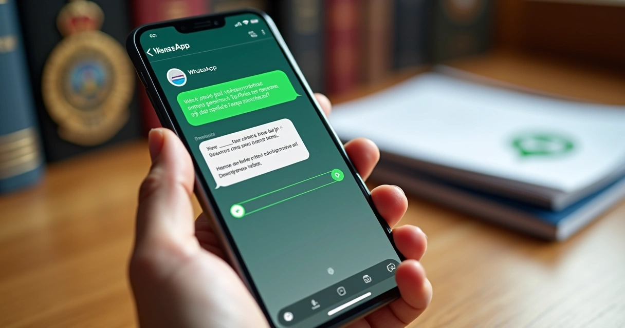 Tela de WhatsApp com função de tradução automática visível 