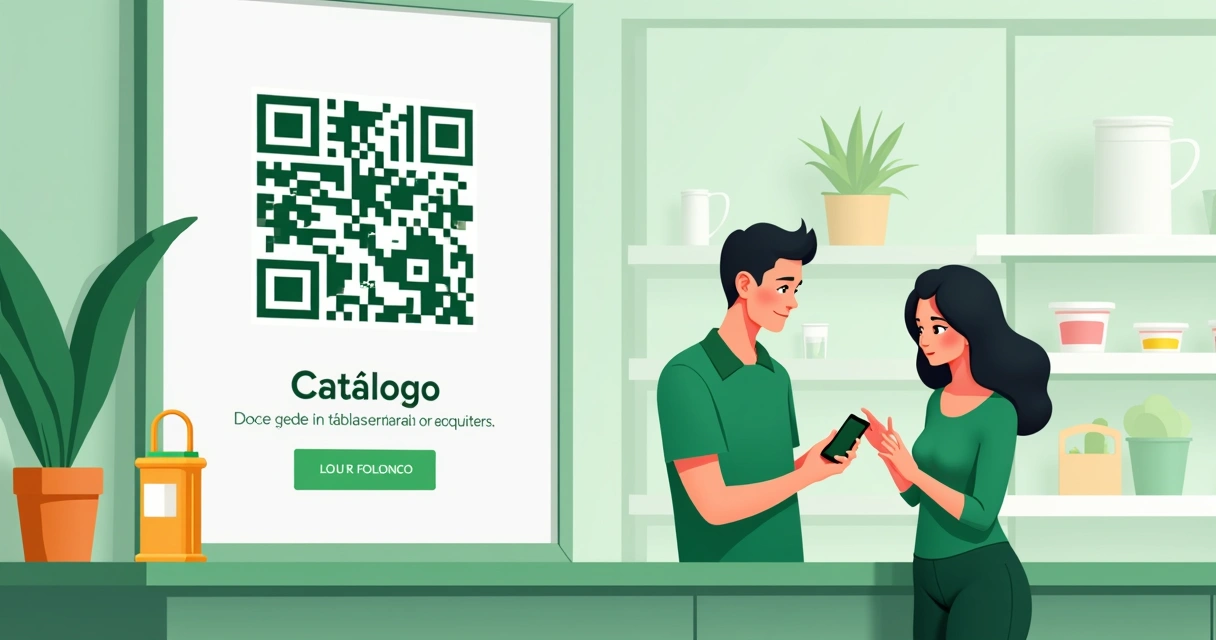 Cartaz com QR Code levando ao catálogo Gopage 