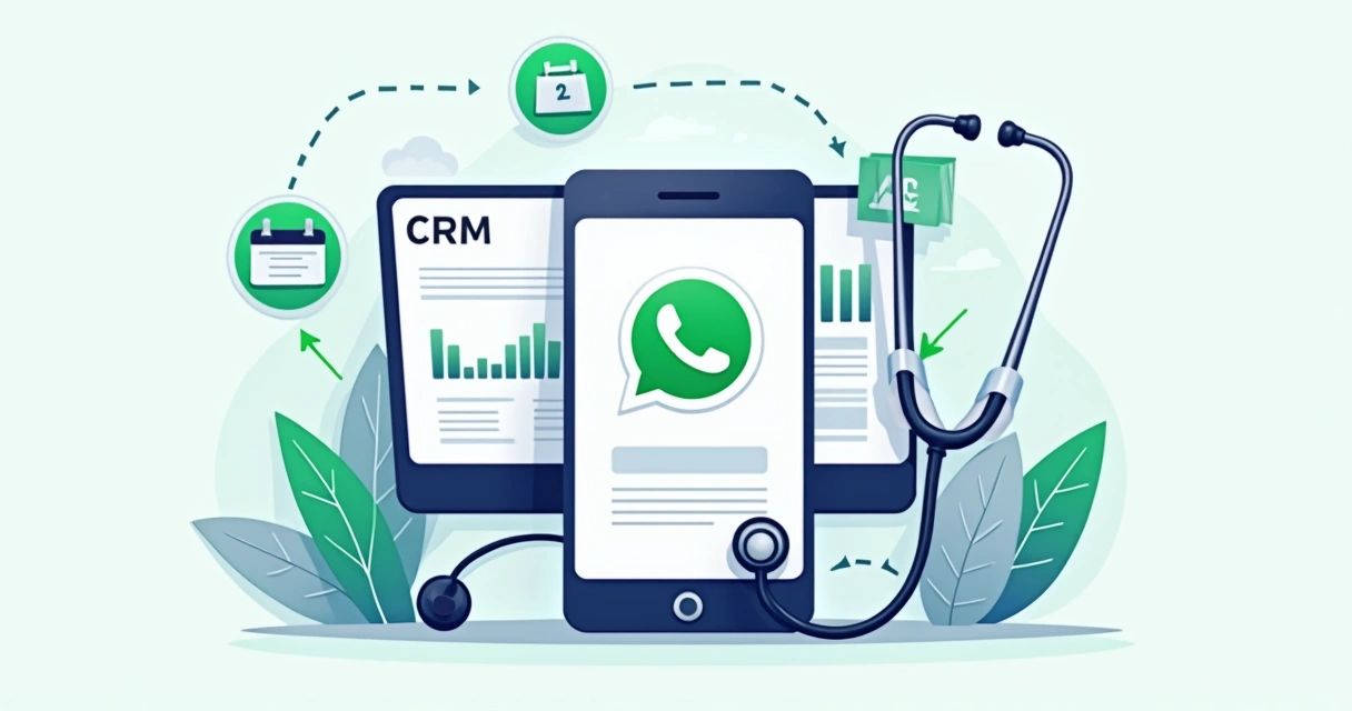 Integração de WhatsApp, CRM médico e agenda de clínica digital 