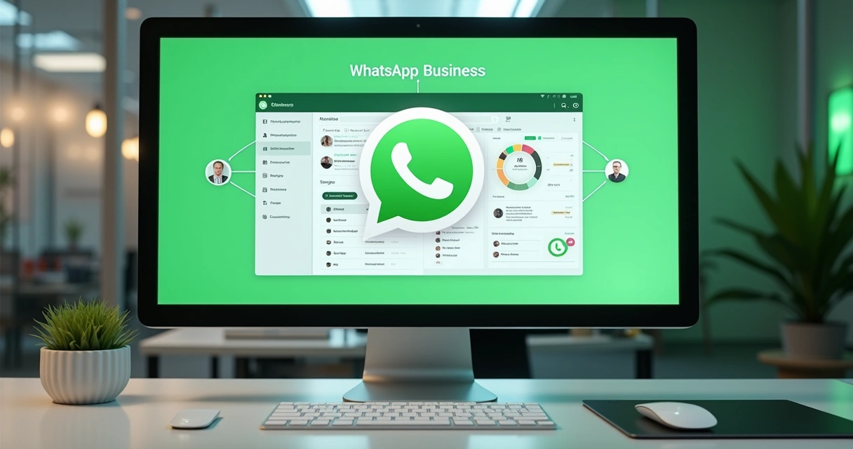 Tela de integração do WhatsApp com painel de sistema online. 