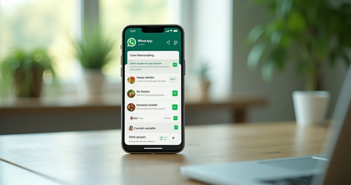 Tela de WhatsApp conectada a plataforma nutricional com lembretes e coleta de dados.
