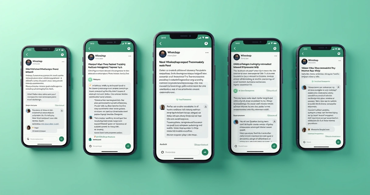 Campanha de WhatsApp segmentada mostrando telas de mensagens automatizadas. 