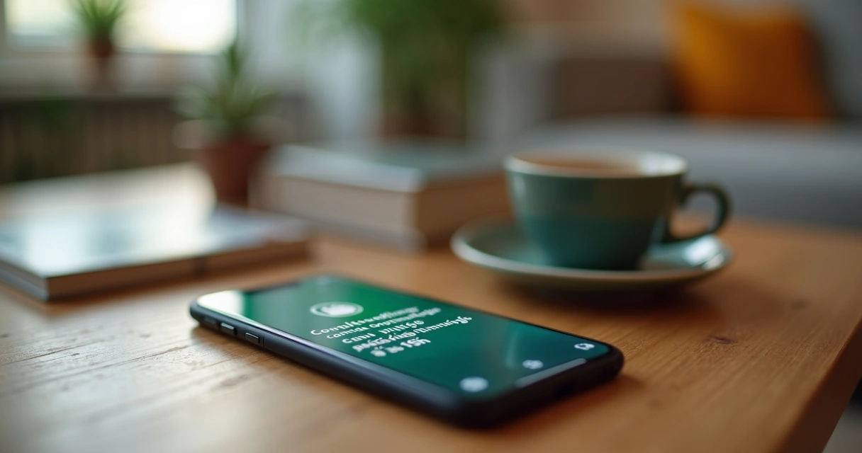 Celular com lembrete de consulta de psicólogo pelo WhatsApp