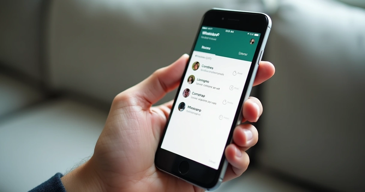 Celular com WhatsApp aberto mostrando notificações de tarefas