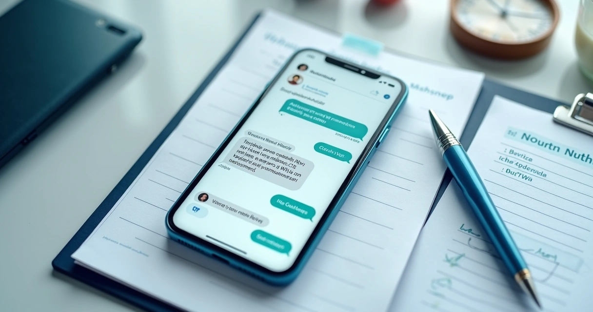 Tela de celular com lembretes automáticos e check-in nutricional 