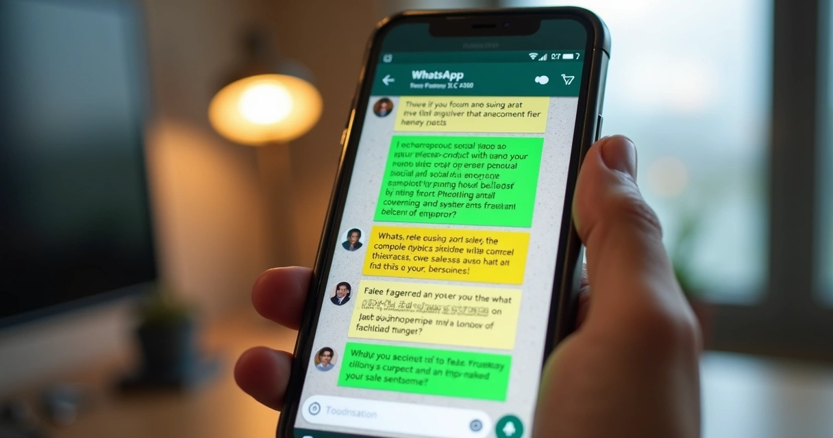 Tela de conversa no WhatsApp com uso de gatilhos mentais em destaque 