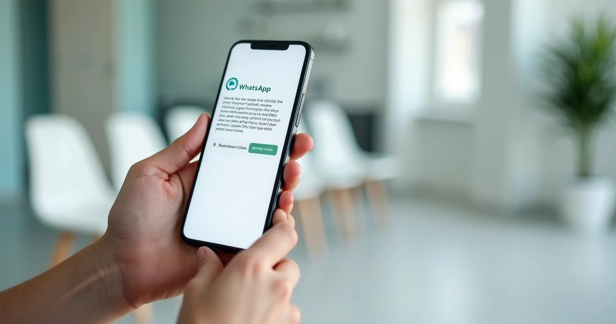 Tela de celular com lembrete e pagamento digital de clínica