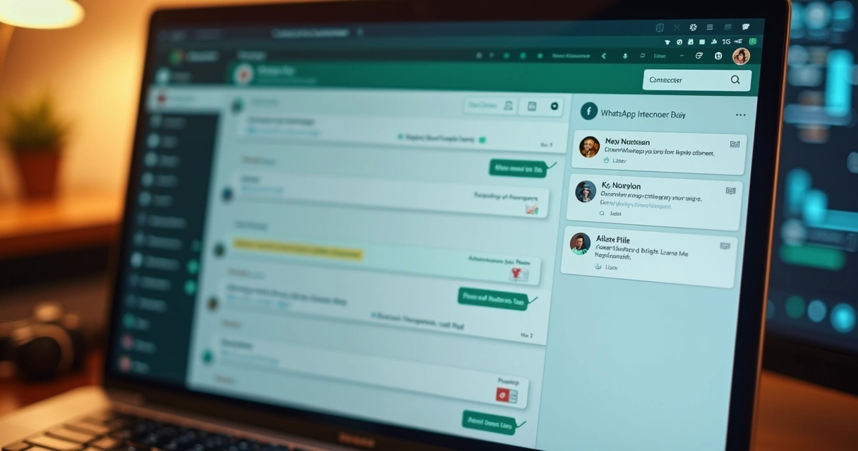 Tela de aplicativo mostrando WhatsApp integrado com painel de atendimento 