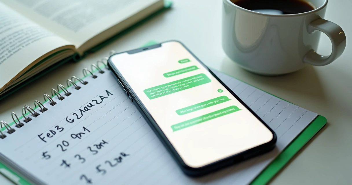 Celular com conversa de retorno de cliente e agenda de tarefas