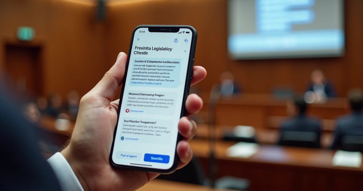 Consulta de tramitação legislativa em celular com acessibilidade 
