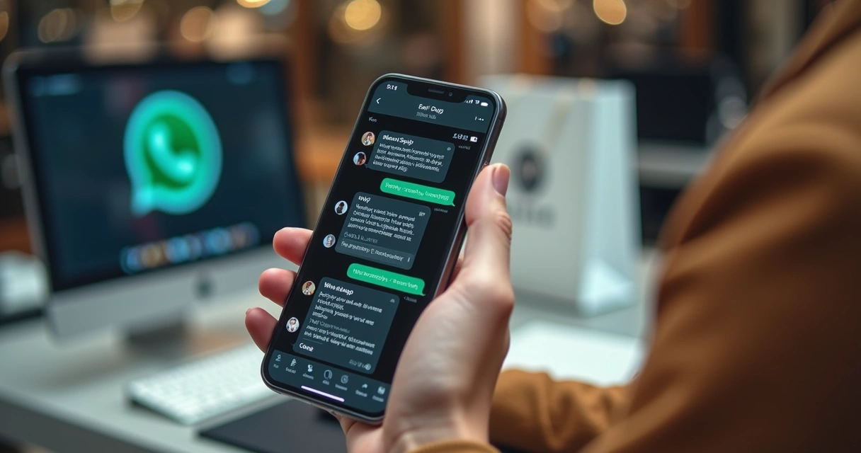 Conversa de venda por WhatsApp exibida em smartphone 
