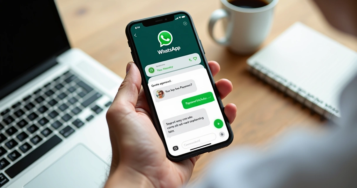 Conversa no WhatsApp com link de pagamento 