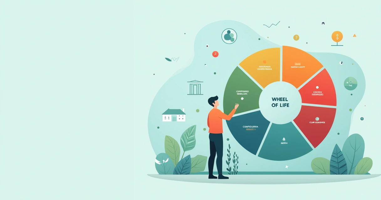 Wheel chart showing imbalanced life categories