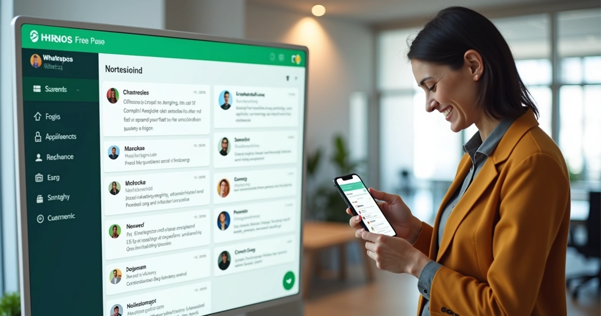Interface de CRM personalizada com logo de agência de marketing 