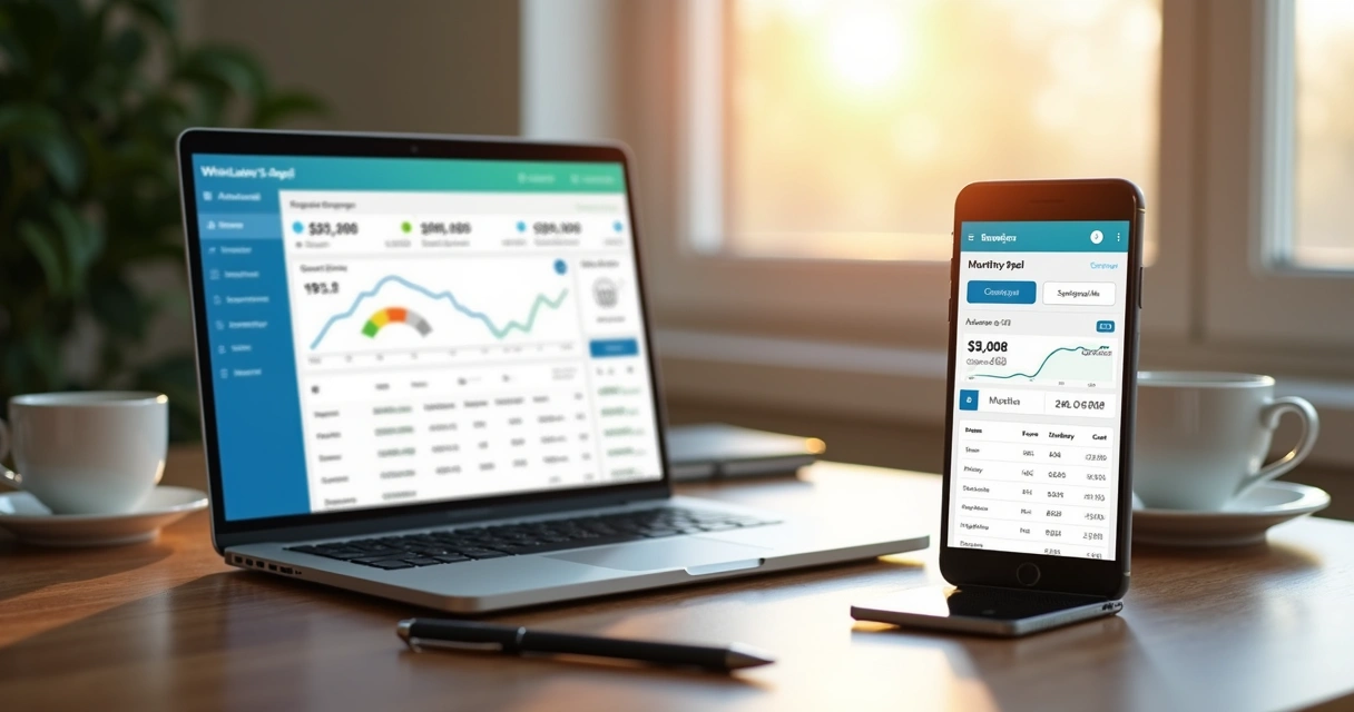 Aplicativo financeiro white label com gráficos e personalização de cores 