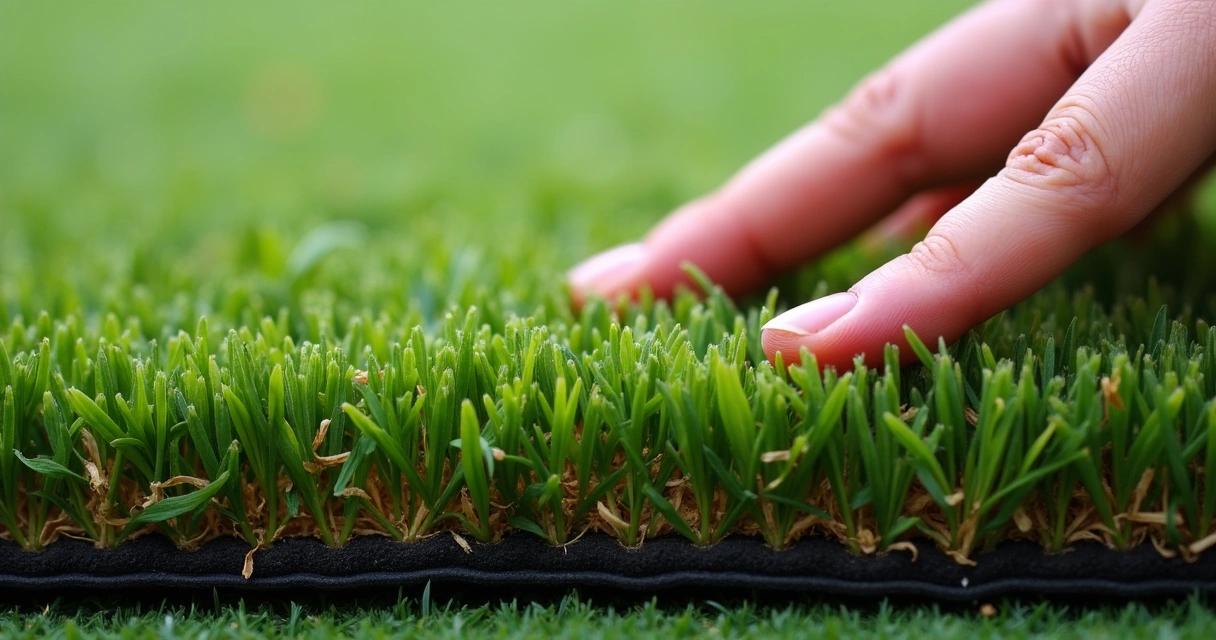 Wildlife-resistant turf blade fibers and heavy backing
