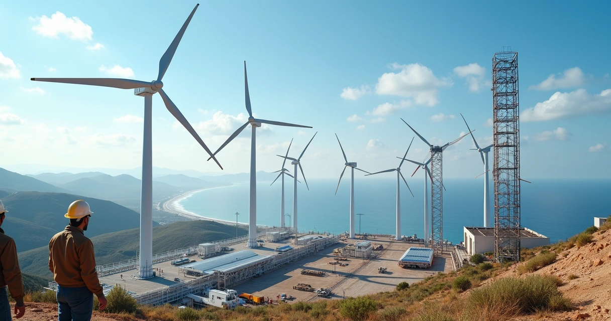 Wind turbine factory under construction in Cádiz