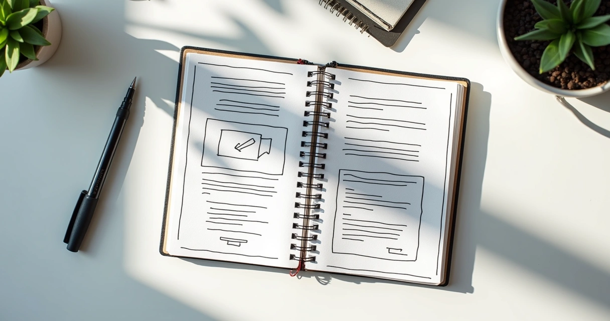 Wireframe de landing page com CTA fixo 