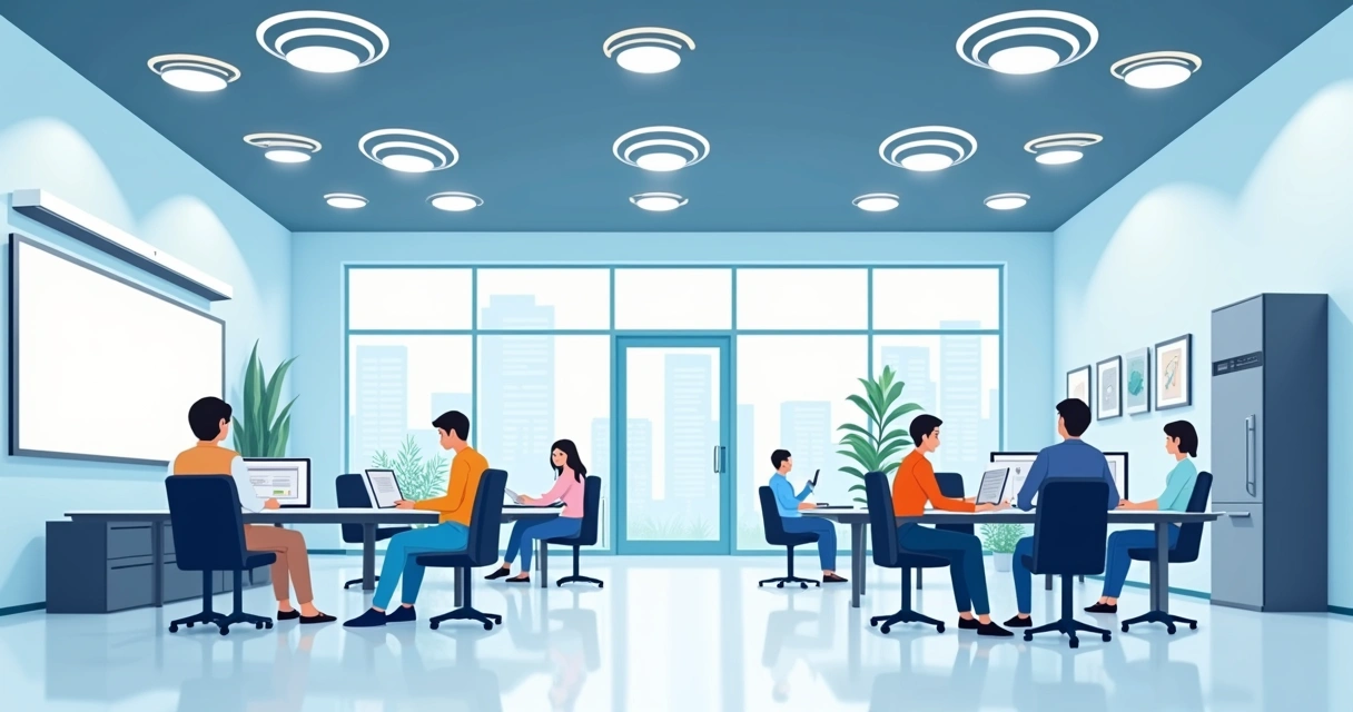 Infraestrutura wireless moderna em escritório 