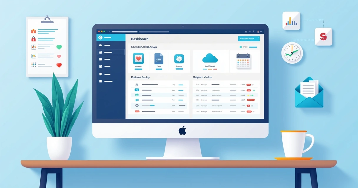 Automated backup settings panel in a WordPress dashboard 