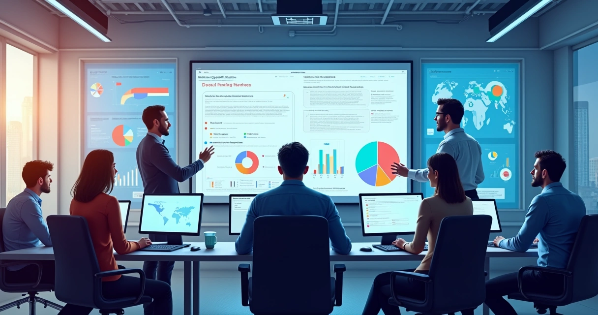 Equipe de TI configurando plataforma de assinatura digital na empresa 