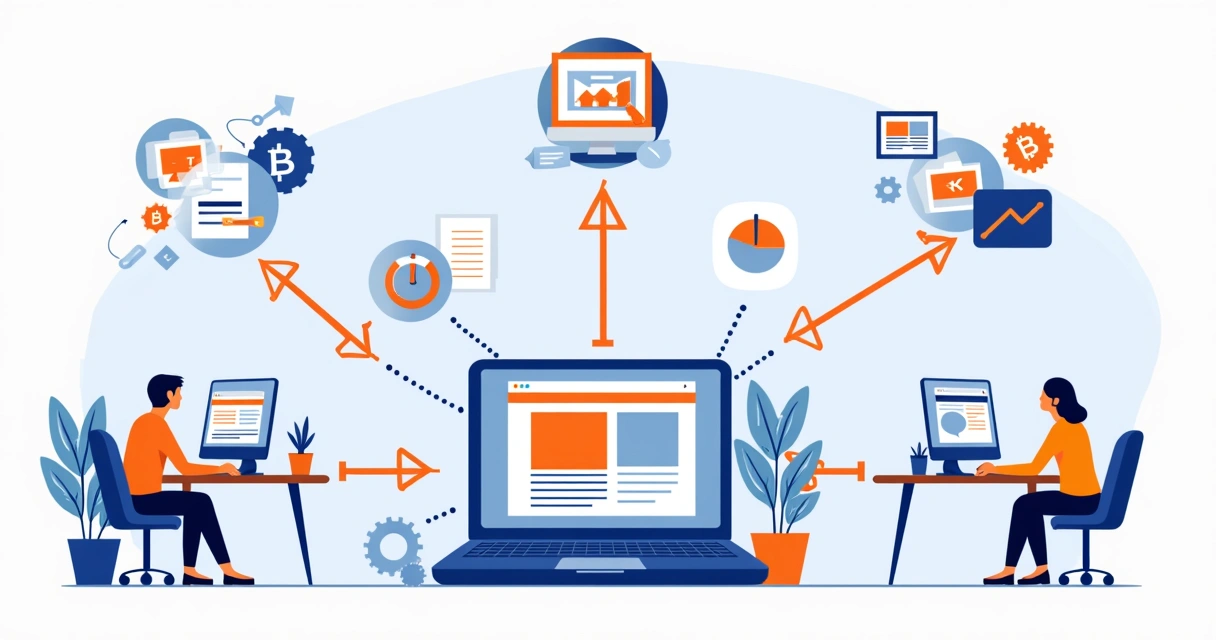 Fluxo de automação de marketing conectando plataformas EAD e sistemas de email 