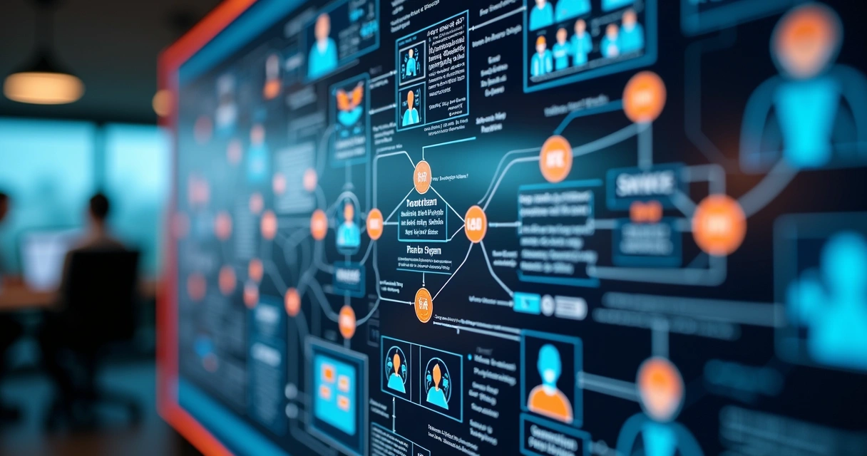 Fluxo de trabalho automatizado com IA em empresa 