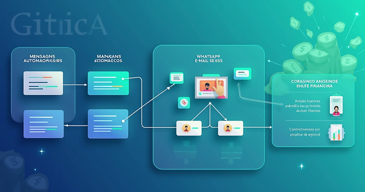 Diagrama de fluxo de cobrança híbrida com automação e intervenção humana 
