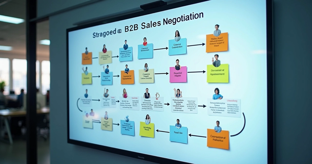Fluxo de negociação visual em um CRM 