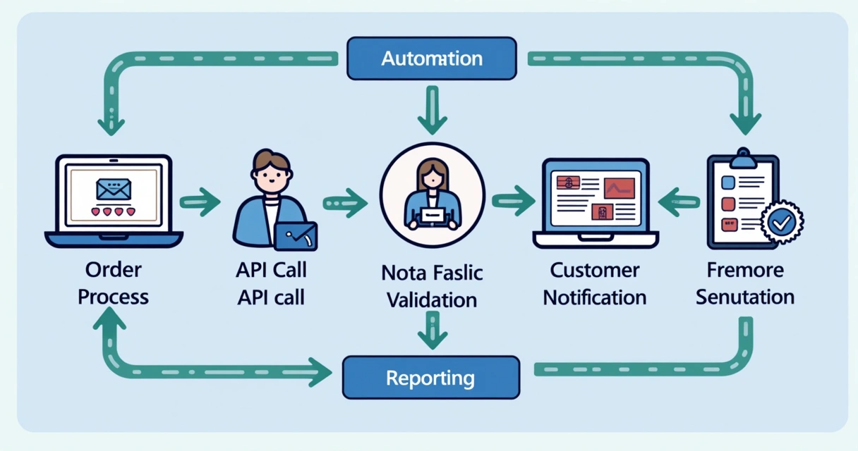Fluxograma digital de workflow automatizado de emissão de nota