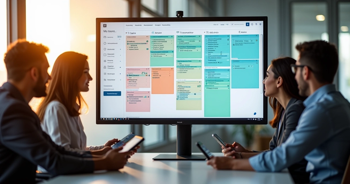 Fluxo digital de captação, locação e venda em painel visual Kanban 