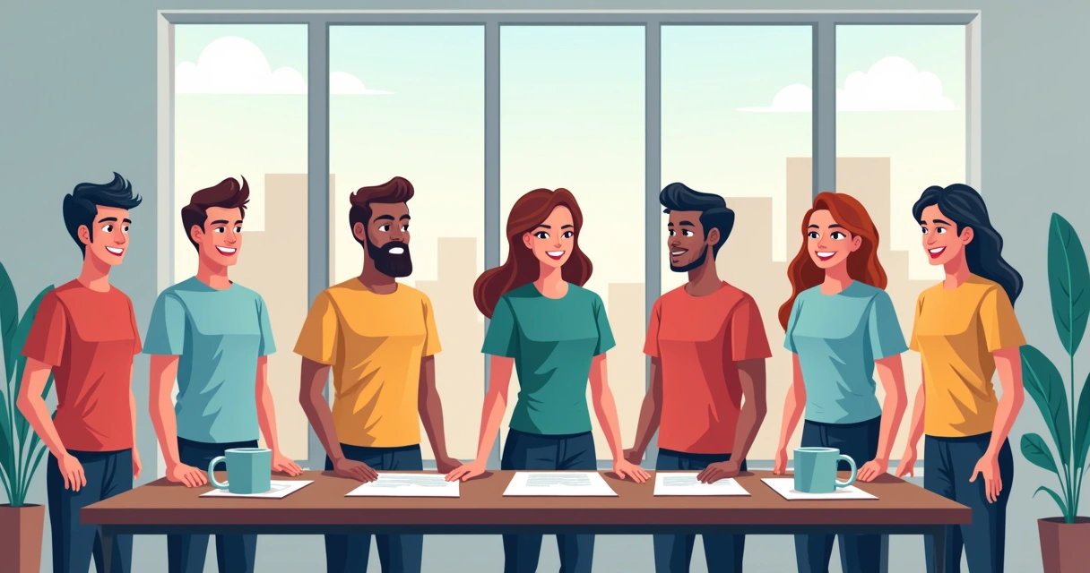 Equipe reunida em workshop com camisetas personalizadas em Araçatuba.