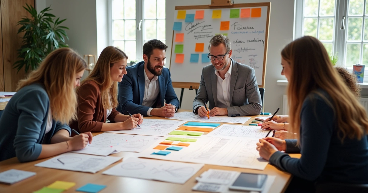 Workshop colaborativo de branding, marketing e design com equipe e cliente 