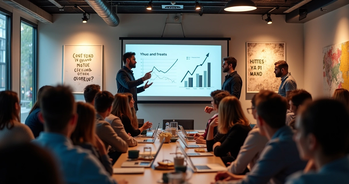 Donos de agências digitais participando de workshop ao vivo 