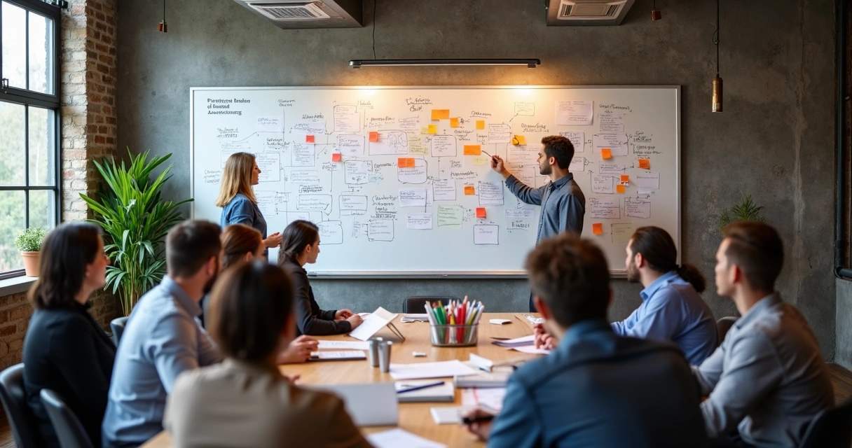 Workshop conjunto de marketing e vendas em setor industrial 