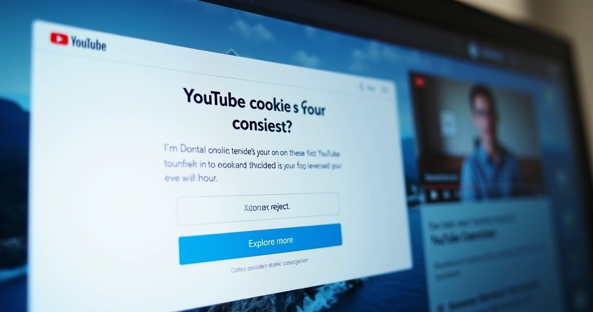 Tela de aviso de cookies exibida no acesso inicial ao YouTube.