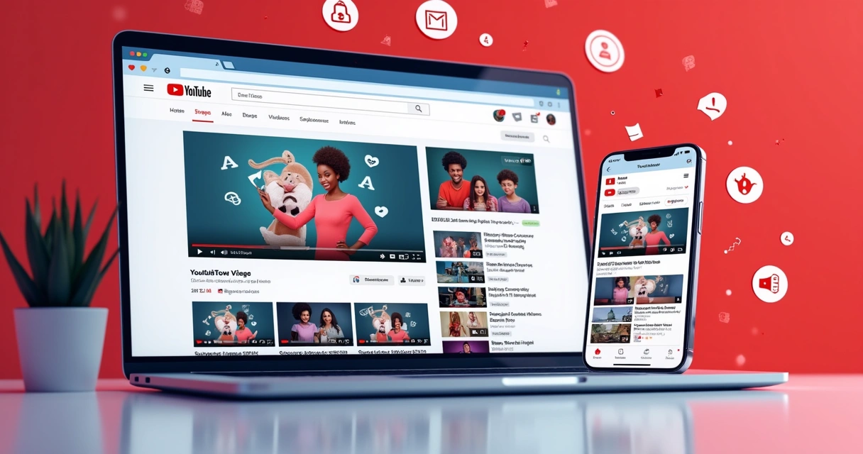 Página do YouTube com vídeos e anúncios personalizados para o usuário 