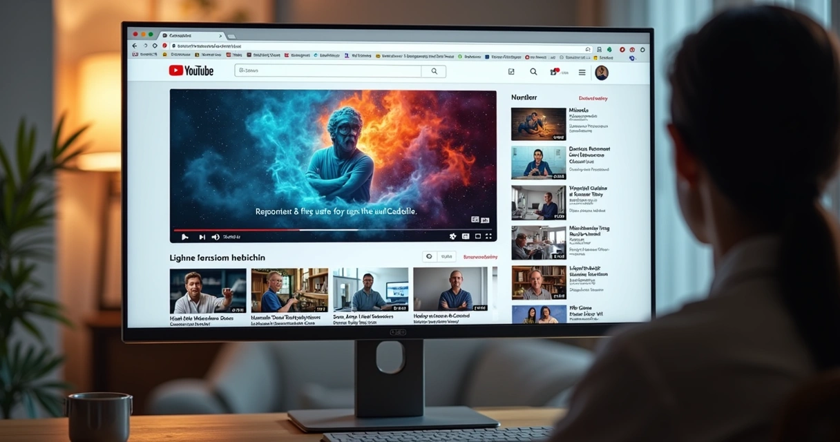 Página inicial personalizada do YouTube com recomendações de vídeos 