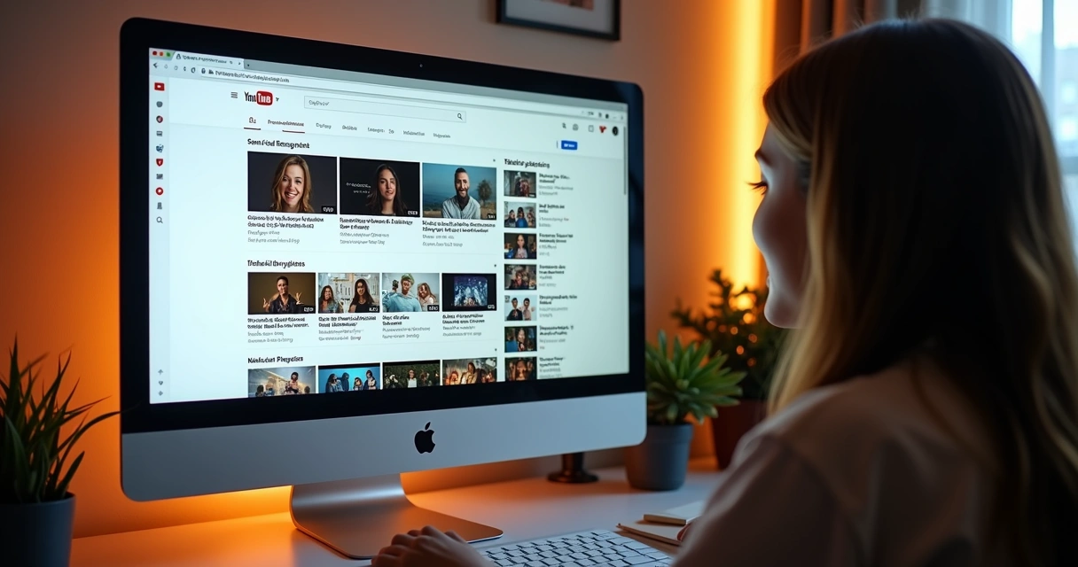 Página inicial do YouTube mostrando recomendações de vídeos personalizadas 